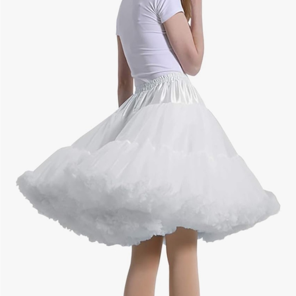 Elegant White Petticoat Skirt